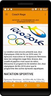 Coach Nage & Piscine Capture d'écran