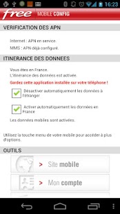 MobileConfig (jusqu'à Android 4.1) Capture d'écran